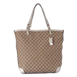 1:1 Gucci 247220 Gucci Craft Large Tote Bags-Cream Fabric